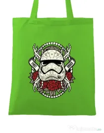 Sacosa din panza Sugar Skull Trooper Verde mar