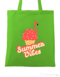 Sacosa din panza Summer Vibes Verde mar