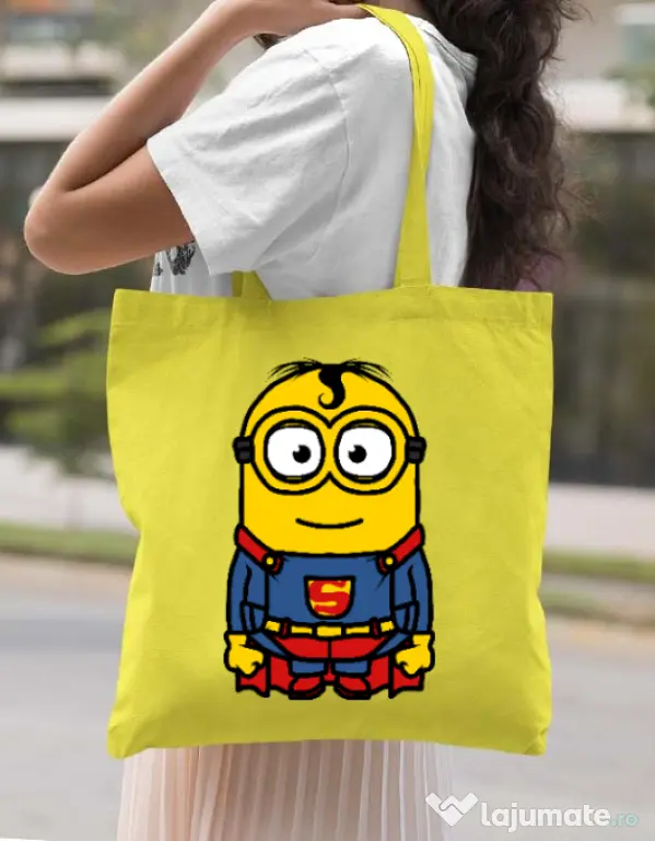 Sacosa din panza Super minion Galben