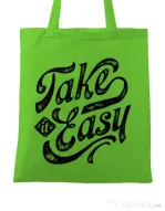 Sacosa din panza Take it easy Verde mar