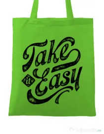 Sacosa din panza Take it easy Verde mar
