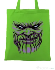 Sacosa din panza Thanos mask Verde mar