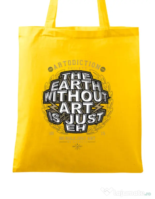 Sacosa din panza The Earth Without Art Galben