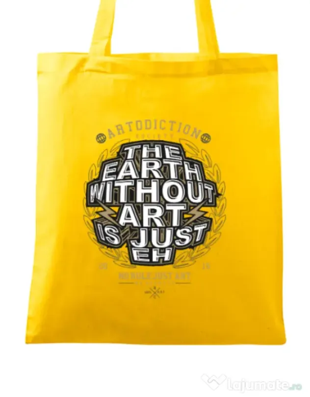 Sacosa din panza The Earth Without Art Galben