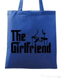 Sacosa din panza The girlfriend Albastru regal
