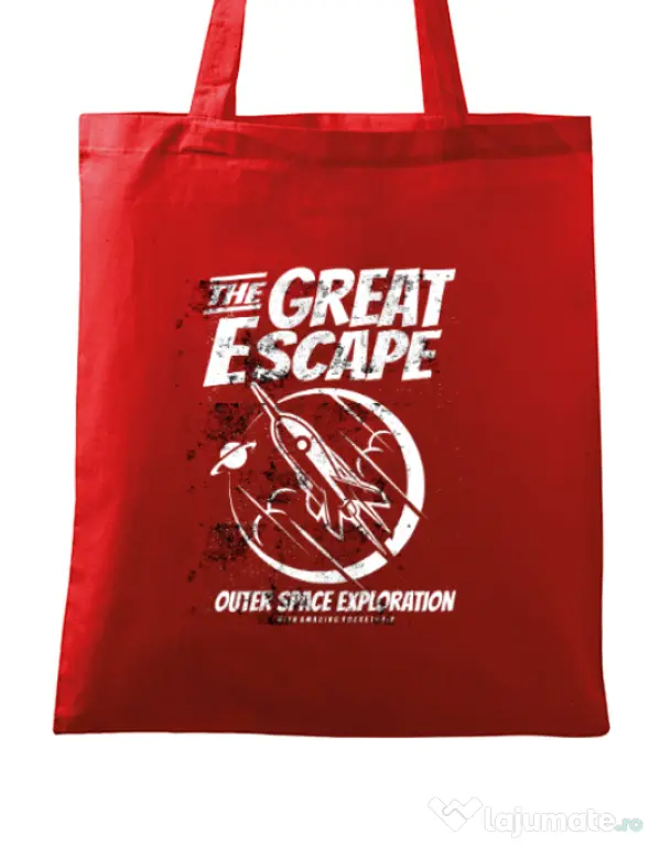 Sacosa din panza The Great Escape Rosu