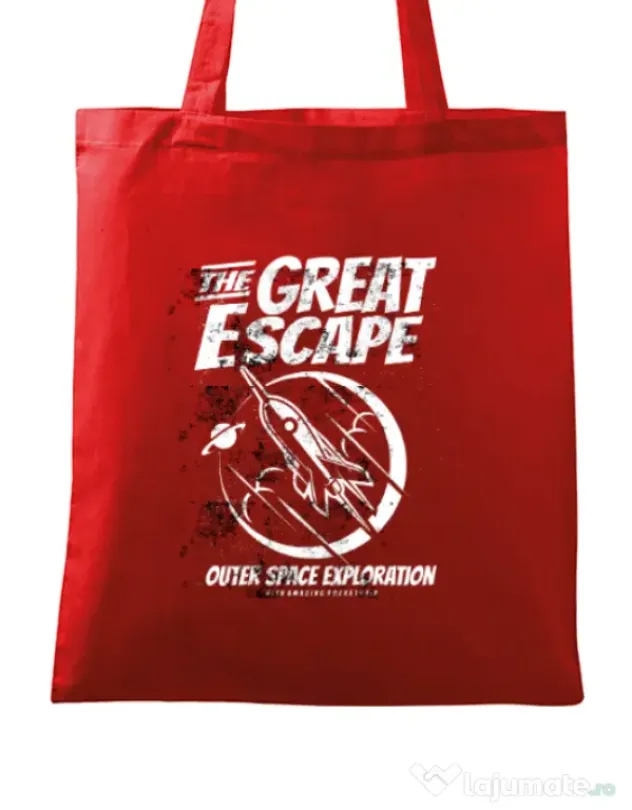 Sacosa din panza The Great Escape Rosu