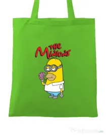 Sacosa din panza The Minions Verde mar