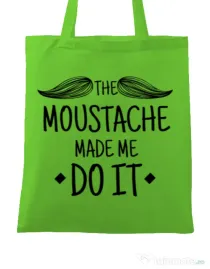 Sacosa din panza The moustache Verde mar