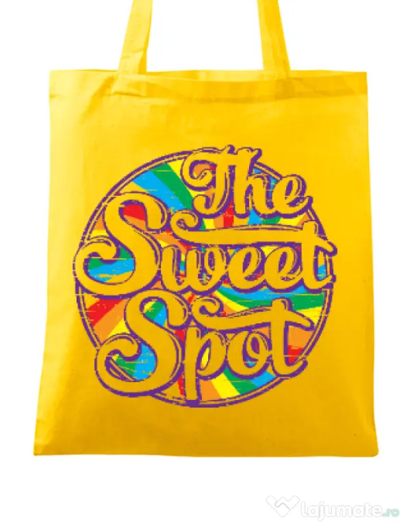 Sacosa din panza The sweet spot Galben
