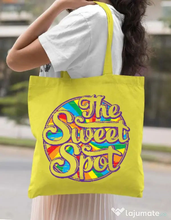 Sacosa din panza The sweet spot Galben