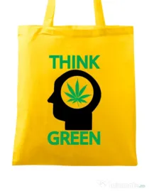 Sacosa din panza Think green Galben