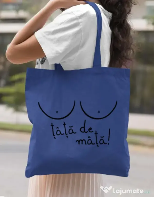 Sacosa din panza Tits Albastru regal