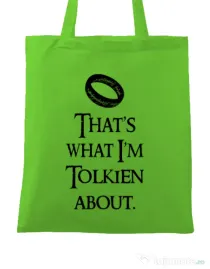 Sacosa din panza Tolkien Verde mar