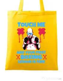 Sacosa din panza Touch me Galben