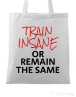 Sacosa din panza Train insane Alb