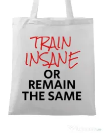 Sacosa din panza Train insane Alb