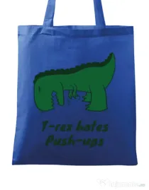Sacosa din panza T-rex push-ups Albastru regal
