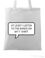 Sacosa din panza T-shirt band Alb