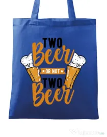 Sacosa din panza Two beer Albastru regal