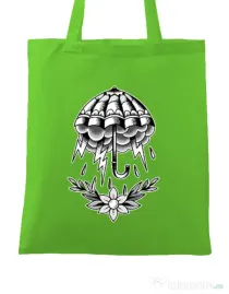 Sacosa din panza Umbrella Tattoo Verde mar