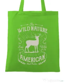 Sacosa din panza Wild Nature Verde mar