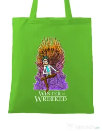 Sacosa din panza Winter is wrecked Verde mar