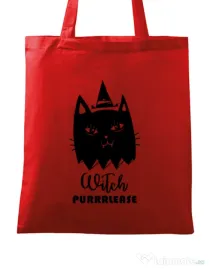 Sacosa din panza Witch Purrrlease Rosu