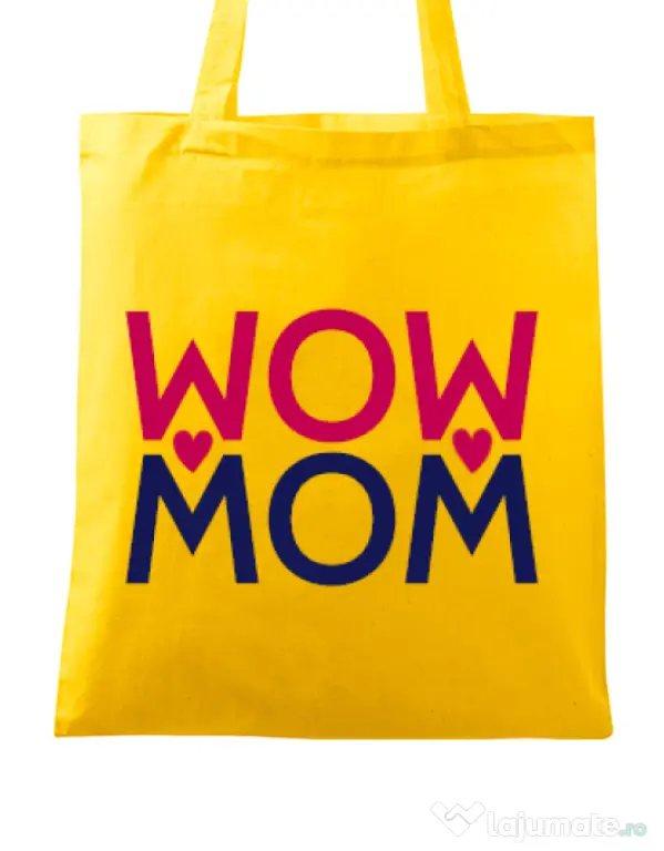 Sacosa din panza Wow mom Galben