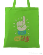 Sacosa din panza Yes You Can Verde mar