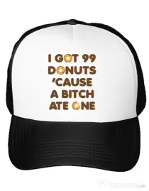 Sapca personalizata 99 Donuts Alb