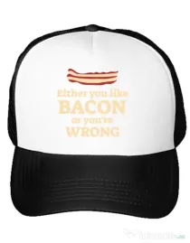 Sapca personalizata Bacon lover Alb