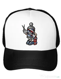 Sapca personalizata Barber Skater Alb