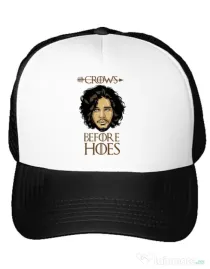 Sapca personalizata Crows Before Hoes Alb