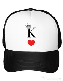 Sapca personalizata Fancy King Alb