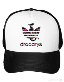 Sapca personalizata Flower dracarys Alb