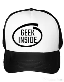 Sapca personalizata Geek inside Alb