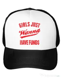 Sapca personalizata Girls wanna have funds Alb