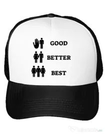 Sapca personalizata Good better best Alb