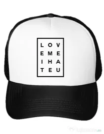 Sapca personalizata Hate u Alb