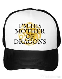 Sapca personalizata His mother of dragons Alb