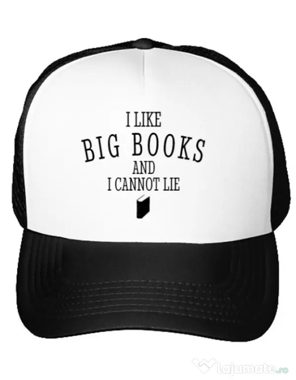 Sapca personalizata I like big books Alb