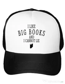 Sapca personalizata I like big books Alb