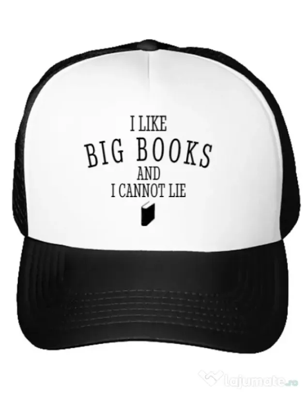 Sapca personalizata I like big books Alb