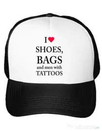 Sapca personalizata I love shoes Alb