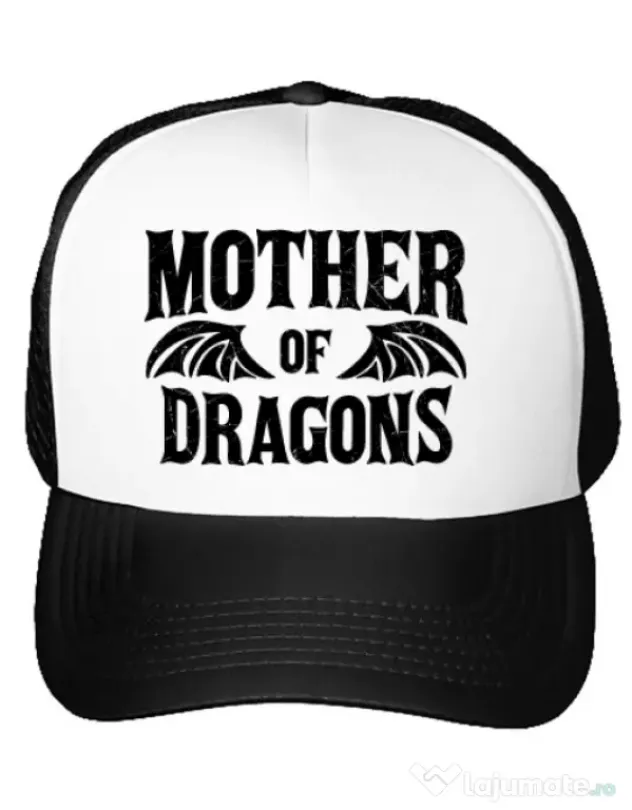 Sapca personalizata Mother of dragons 2 Alb
