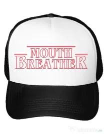 Sapca personalizata Mouth breather Alb