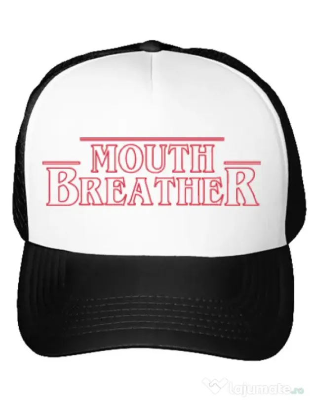 Sapca personalizata Mouth breather Alb