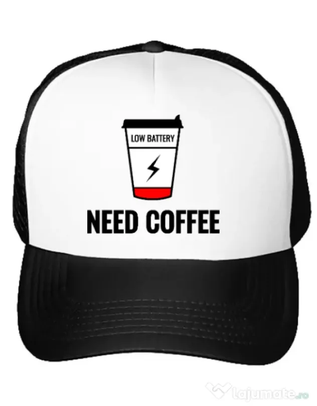 Sapca personalizata Need coffee Alb