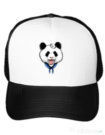 Sapca personalizata Panda Sailor Alb